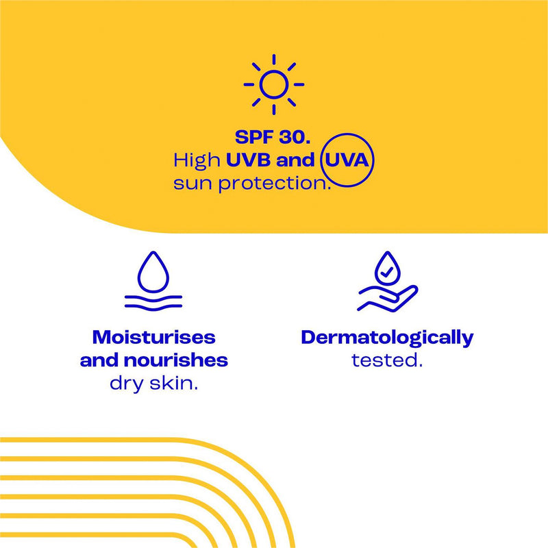 E45 sun care lotion SPF30 sensitive 180ml, imported from the UK