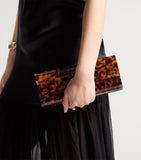 Jimmy Choo Sweetie panelled clutch bag tortoiseshell - British product