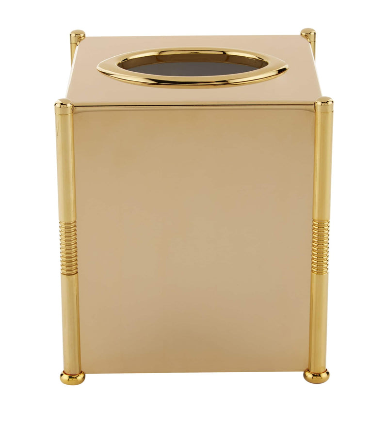 Zodiac gold-plated cylinder tissue box (British brand)