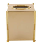 Zodiac gold-plated cylinder tissue box (British brand)