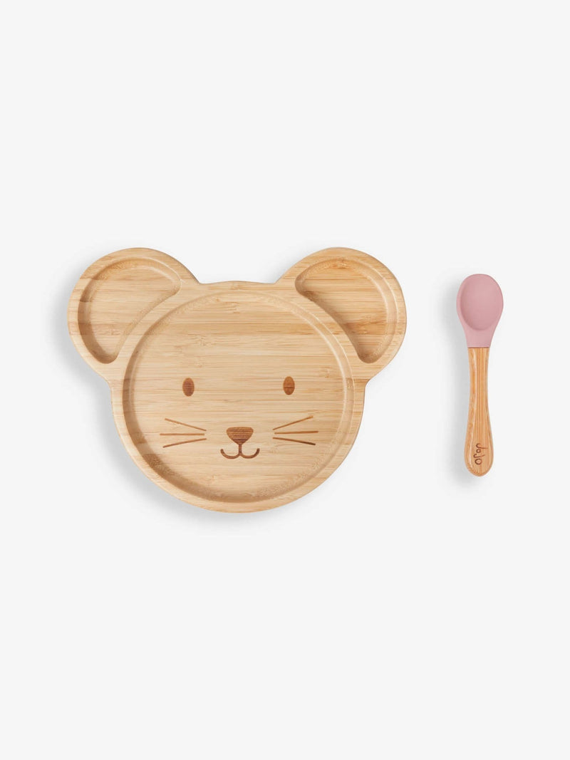 JoJo Maman Bébé mouse suction plate and spoon set, UK version