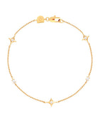 Astrid & Miyu yellow gold-plated Cosmic Star bracelet with crystal inlays, UK version