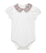 Harrods Trotters Stretch-Cotton Liberty Print Collar Baby Bodysuit 3-24 Months- Buy online at McGrocer
