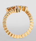 Sophie Bille Brahe Ensemble 'T' ring yellow gold diamonds, imported from the UK