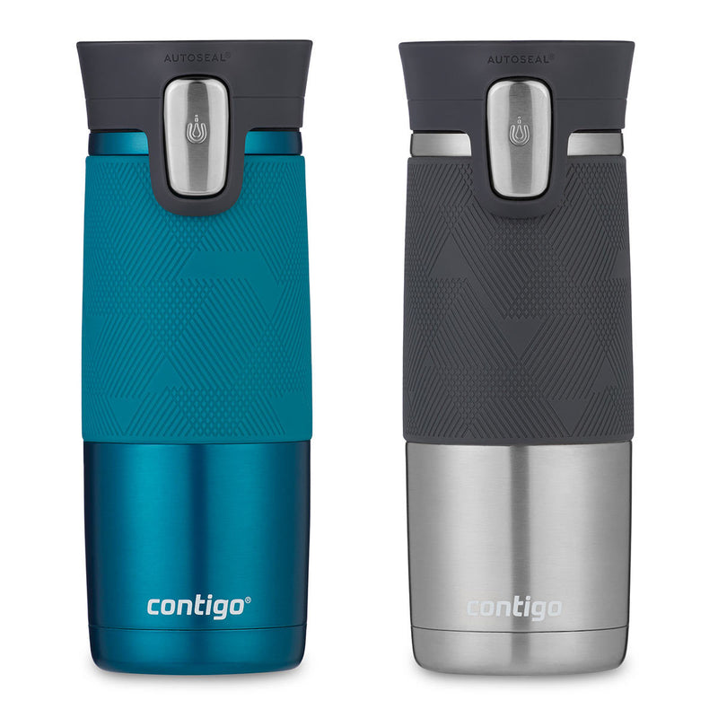 Contigo Autoseal 2 pack travel mugs, imported from the UK