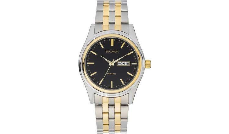 Sekonda men's two-tone stainless steel watch - British product