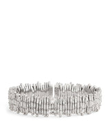 Harrods Suzanne Kalan White Gold and Diamond Classic Three-Row Cuff Bracelet- Buy online at McGrocer