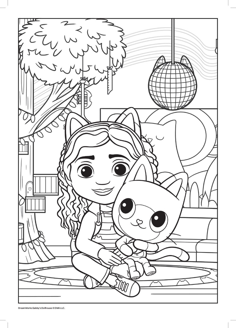 Gabby's Dollhouse jumbo colouring book 160 pages (British brand)