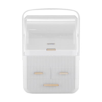 Superdrug Livingandhome Desktop Cosmetics Storage Organiser White 3 Drawer Plastic Desk Tidy- Buy online at McGrocer