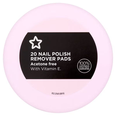 Superdrug Superdrug Nail Polish Remover Pads Vitamin E Cotton- Buy online at McGrocer