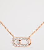 Messika Move Uno pink gold diamond necklace 0.22ct (British brand)
