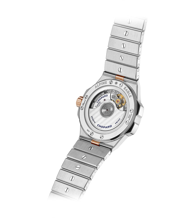 Chopard Alpine Eagle rose gold stainless steel diamond watch 33mm, imported from the UK