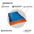 Vango Lunar Double Envelope 250GSM Sleeping Bag (British brand)