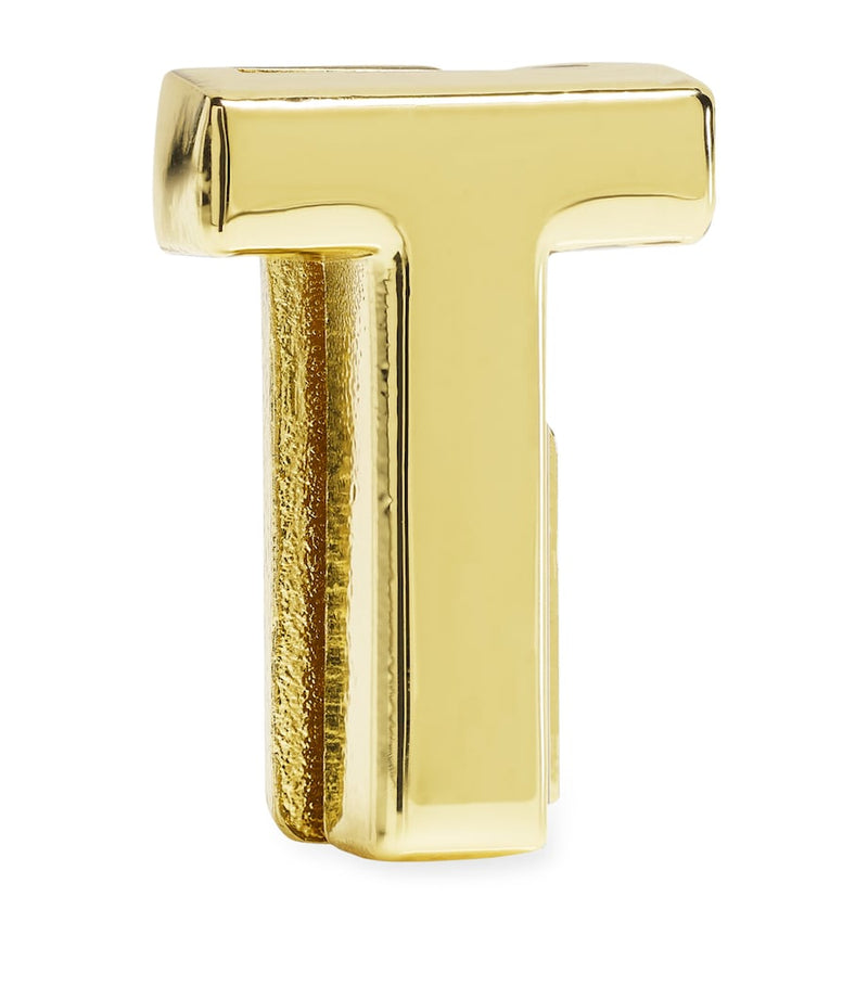 Moleskine gold-plated T notebook charm, imported from the UK