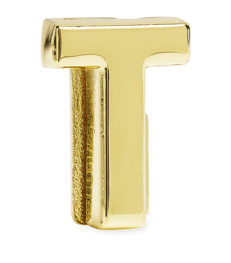 Moleskine gold-plated T notebook charm, imported from the UK