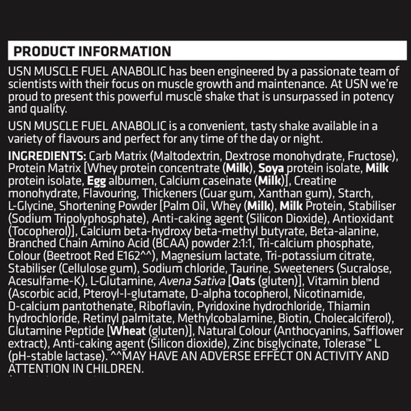 USN Muscle Fuel Strawberry protein powder 2.2kg (British brand)