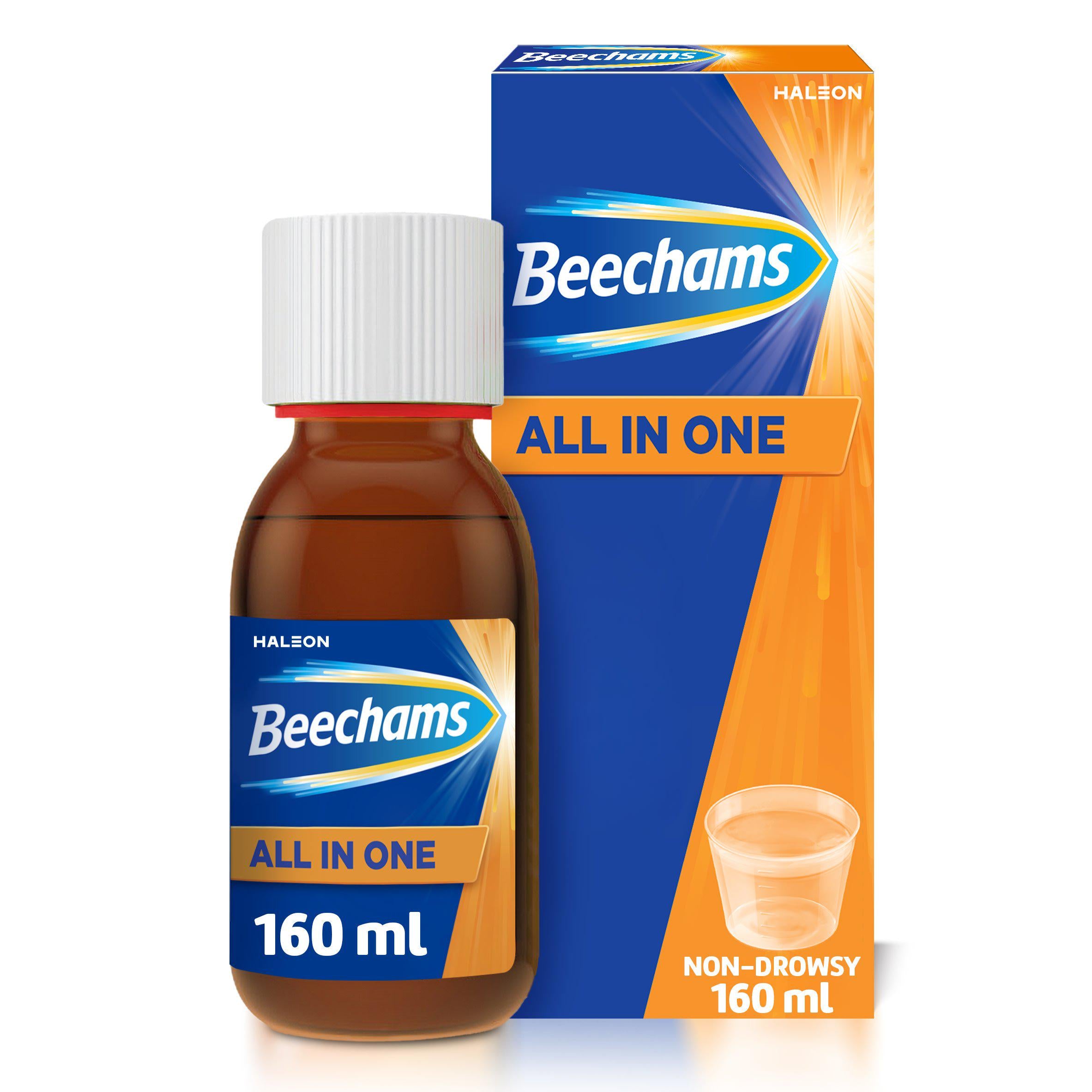 Beechams All In One Liquid Cold & Flu Relief with Paracetamol 160ml - McGrocer