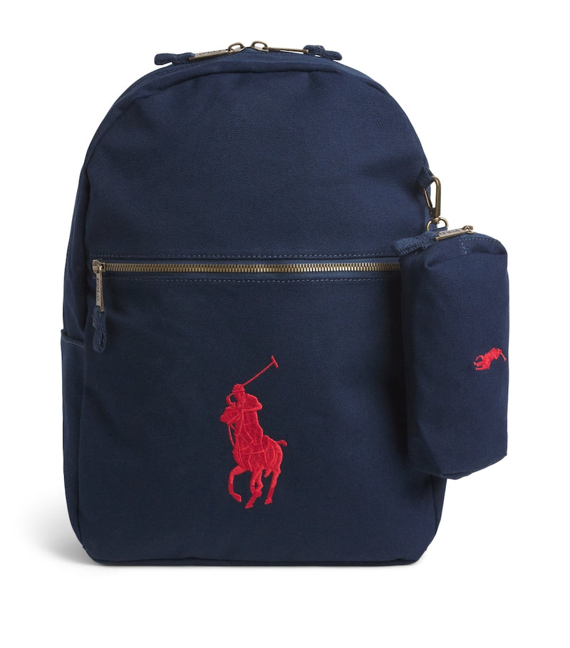 Ralph Lauren kids canvas polo pony backpack (British brand)