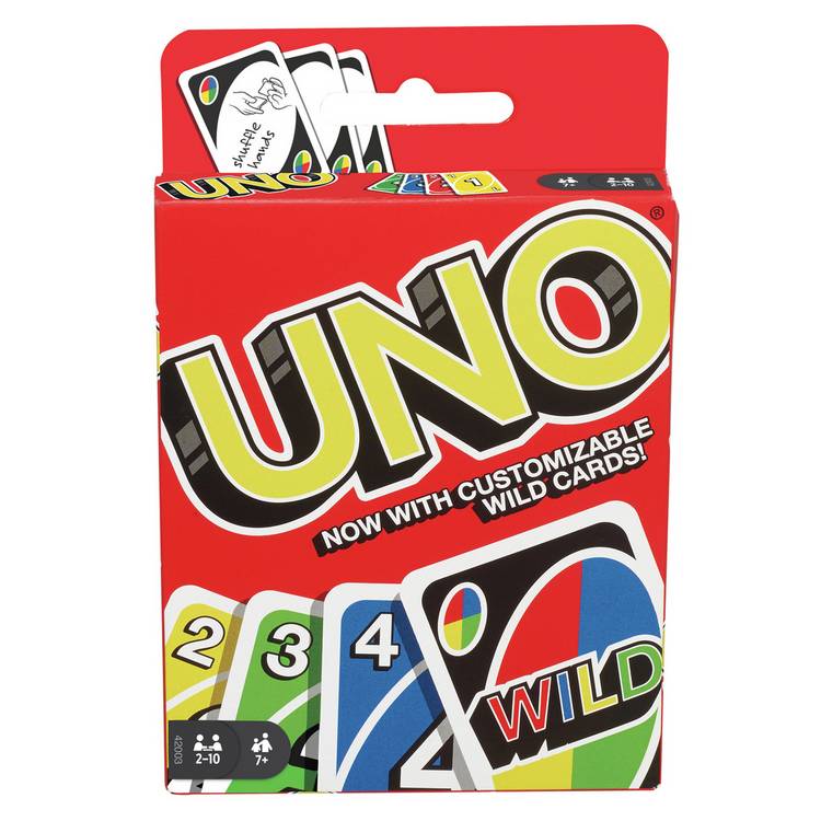 UNO classic card game with customizable Wild Cards, imported from the UK