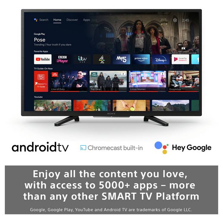 Sony Smart TV 32 inch HD Ready LED, UK version