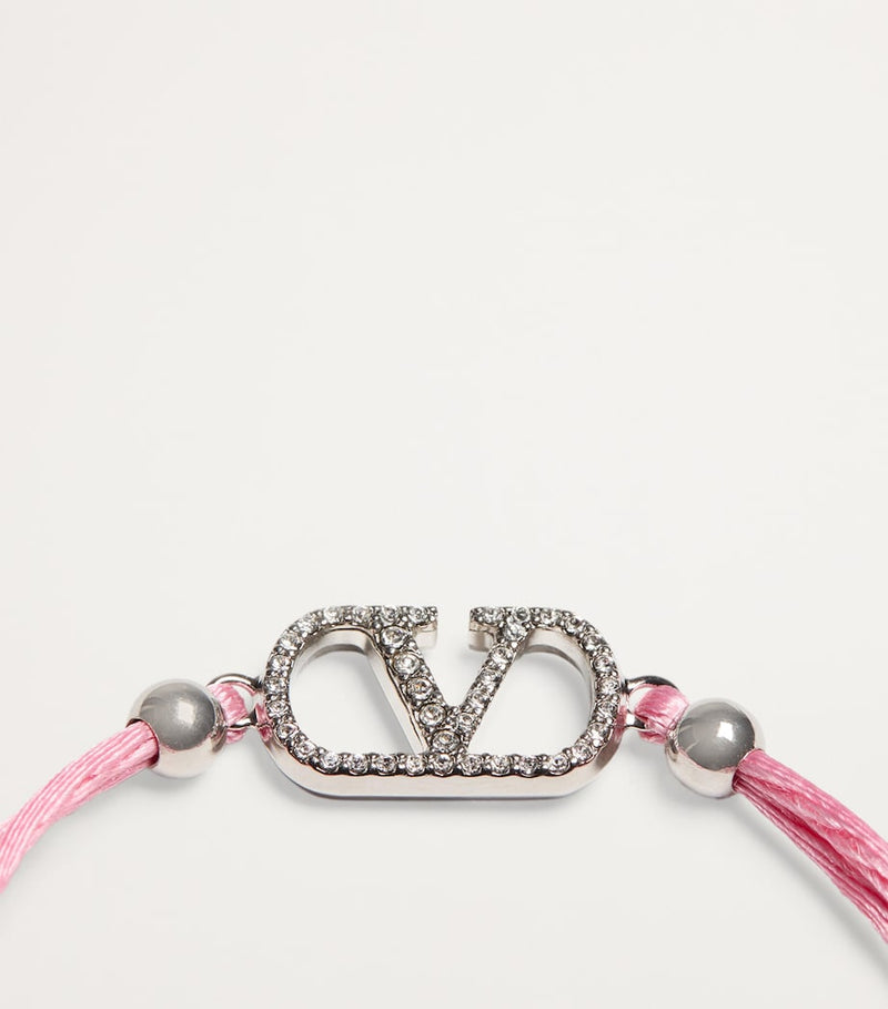 Valentino Garavani VLogo Signature bracelet with polyester outer, UK version