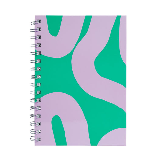 Habitat Hot Tropics Wiro Notebook A5 Green & Purple GOODS Sainsburys   