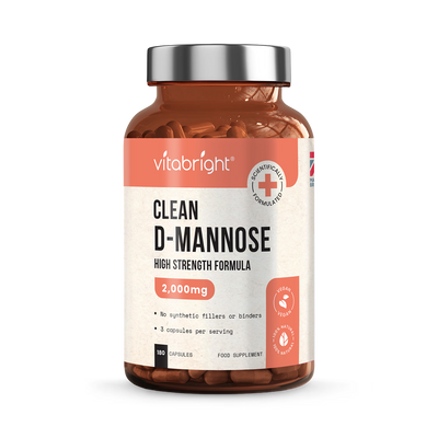 Holland & Barrett VitaBright Pure D-Mannose 2000mg per Serving 180 Capsules- Buy online at McGrocer