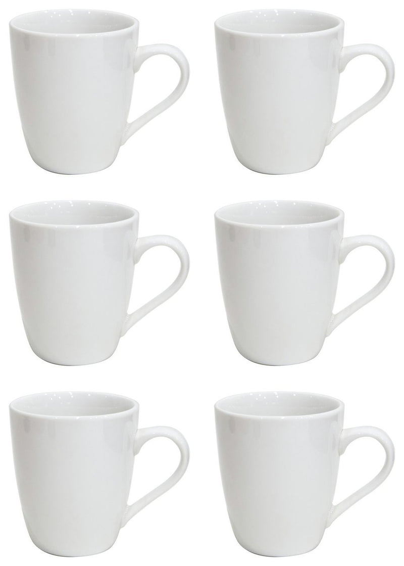 Argos white porcelain mugs set of 6 - British product