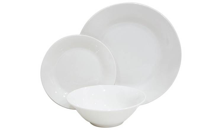Argos white porcelain dinner set 12 piece, imported from the UK