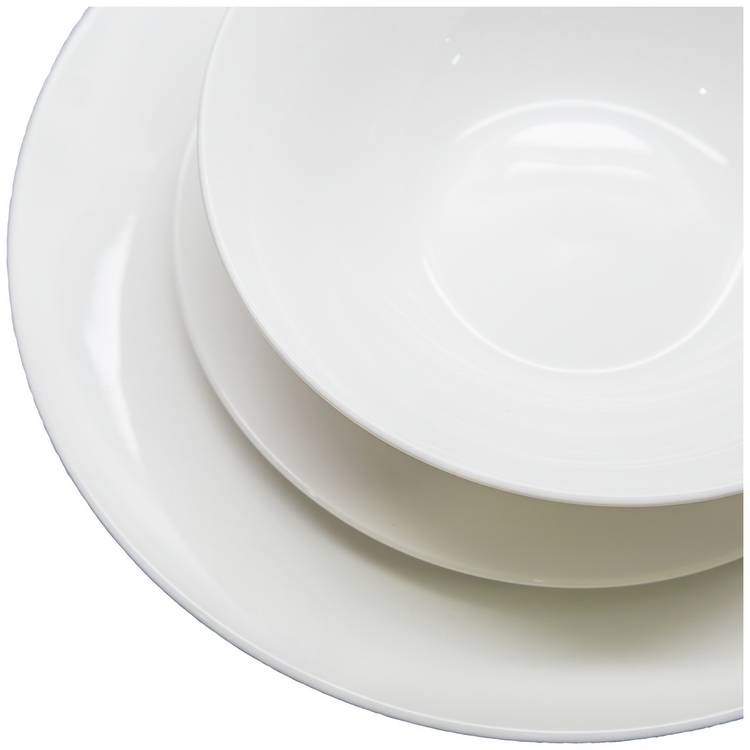 Argos white porcelain dinner set 12 piece, imported from the UK