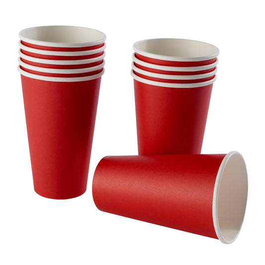 Duni Bio Paper Cup Red 50cl 10pk GOODS Sainsburys   