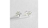 Revere sterling silver paw stud earrings - British product