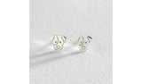 Revere dog-shaped stud earrings sterling silver, UK version