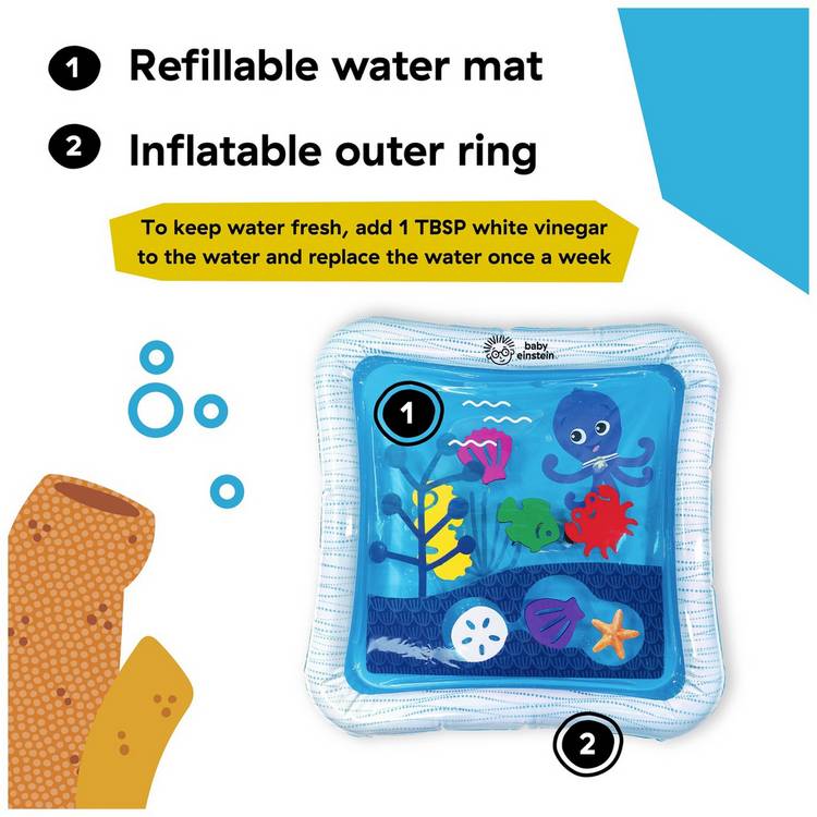 Baby Einstein tummy time water mat with floating creatures (British brand)