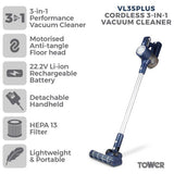 Tower Pro cordless vacuum cleaner 2.33kg (British brand)