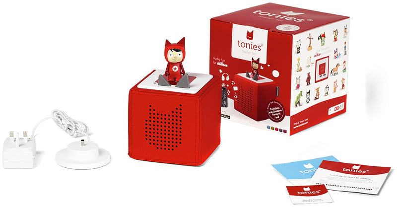 tonies Red Toniebox with Creative Tonie children's audio player (British brand)