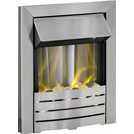 Adam Helios brushed steel electric inset fire 48.5cm x 15.6cm - British product