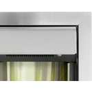 Adam Helios brushed steel electric inset fire 48.5cm x 15.6cm - British product