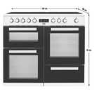 Beko electric range cooker stainless steel 100cm - British product