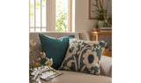 Argos Habitat Floral Botanical Printed Cushion Blue 43x43cm- Buy online at McGrocer