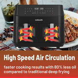 Cookworks dual basket air fryer 9L, UK version