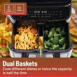 Cookworks dual basket air fryer 9L, UK version