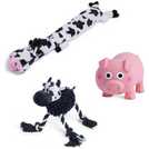 Petface Farm Yard Fun Animals Dog Toy Set, imported from the UK