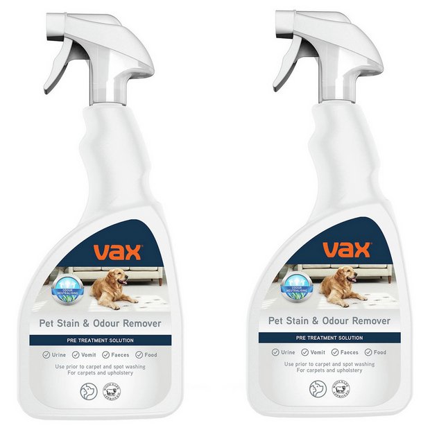 Vax Pet Stain & Odour Remover pack of 2 0.5L bottles, imported from the UK