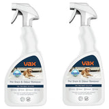 Vax Pet Stain & Odour Remover pack of 2 0.5L bottles, imported from the UK