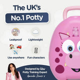 My Carry Potty Pink Dragon travel potty - British product