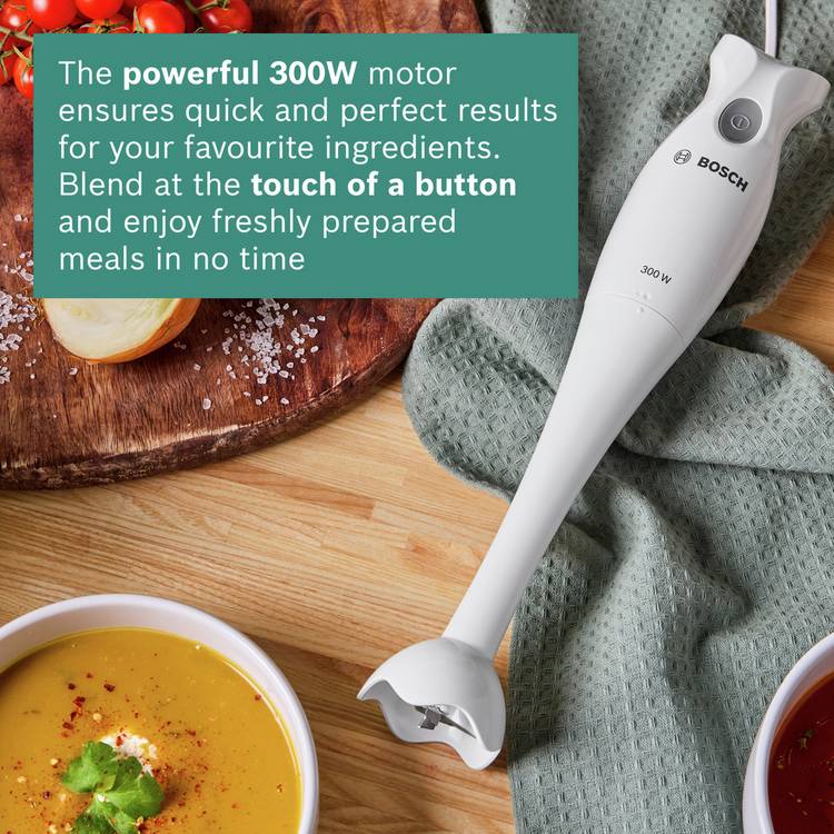 Bosch MSM6B150GB hand blender white with 600ml beaker, UK version