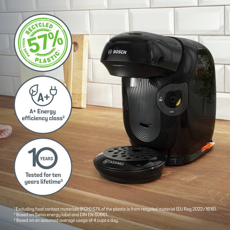 Tassimo Bosch Style black pod coffee machine - British product