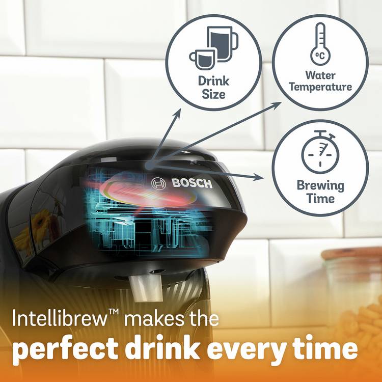 Tassimo Bosch Style black pod coffee machine - British product