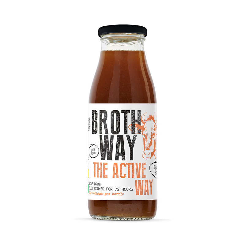 Brothway The Active Way beef bone broth 480ml (British brand)